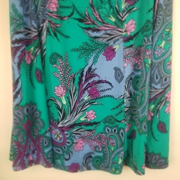 JACLYN SMITH FLORAL PAISLEY ELASTIC WAISTBAND SKIRT. SZ S. - Picture 8 of 12